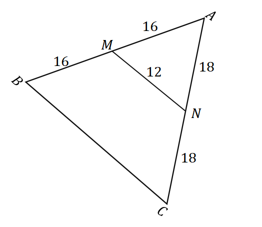 calculating the third segments length using the midpoint theorem