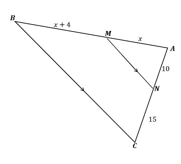 finding the measure of a line segment using the side splitter theorem