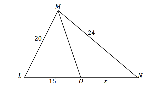 finding unknown measures using the angle bisector theorem