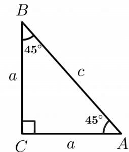 perimeter of isoceles right angle triangle