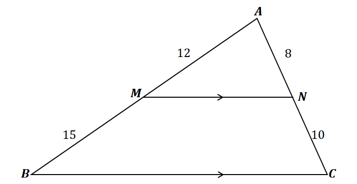 seeing an example of the side splitter theorem