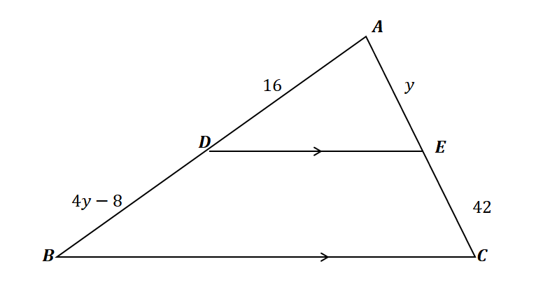 solving for y using the side splitter theorem