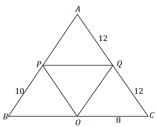 using the midpoint theorem to find the perimeter of the triangle