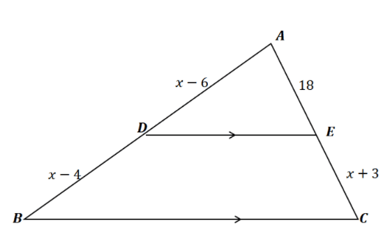 using side splitter theorem to find unknown measures