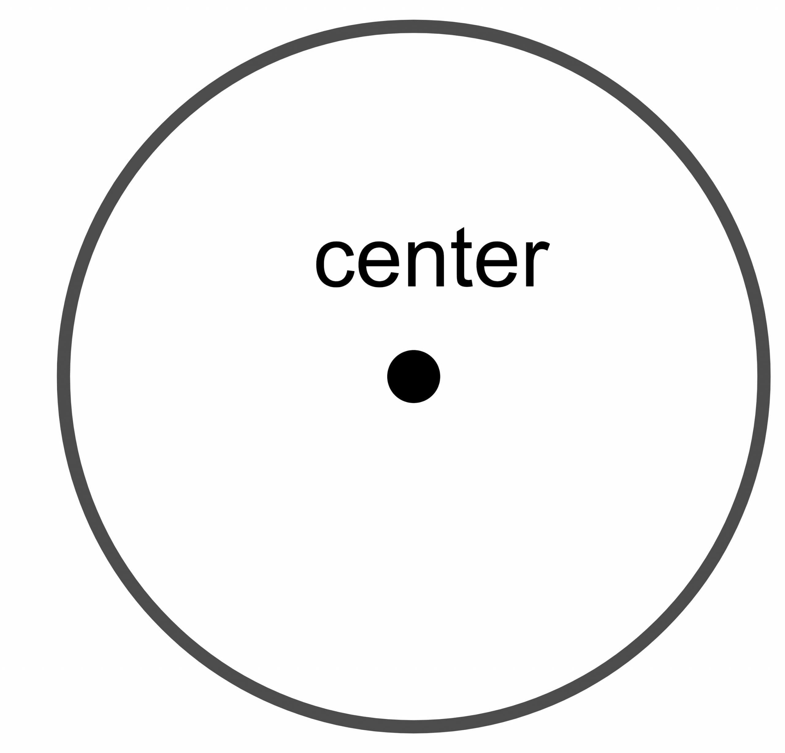 Center of circle