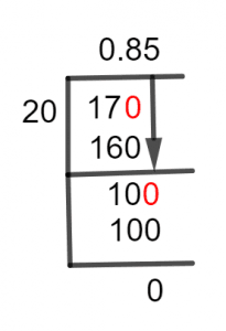what is 2 17 20 as a decimal