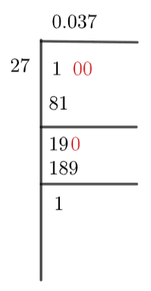 1/27 Long Division Method