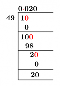 1/49 Long Division Method 1/49 Long Division Method