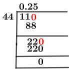 11/44 Long Division Method