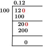 12/100 Long Division Method