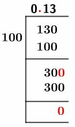 13/100 Long Division Method