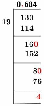 13/19 Long Division Method 13/19 Long Division Method