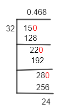 15/32 Long Division Method