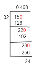 15/32 Long Division Method 15/32 Long Division Method