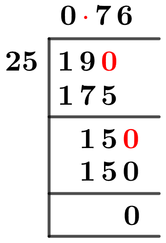 19/25 Long Division Method