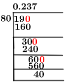 19/80 Long Division Method