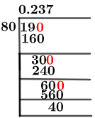 19/80 Long Division Method 19/80 Long Division Method