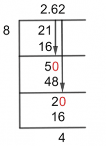 2 5 8 as a decimal