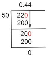 22/50 Long Division Method 22/50 Long Division Method