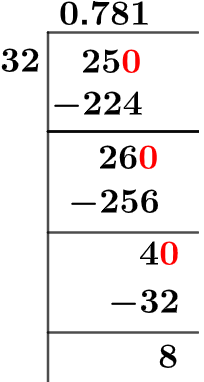 25/32 Long Division Method