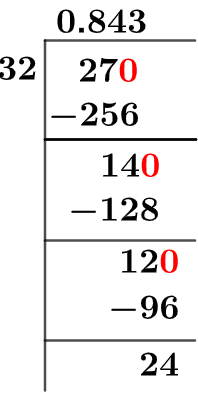 27/32 Long Division Method