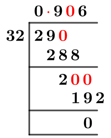 29/32 Long Division Method