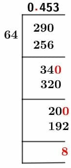 29/64 Long Division Method