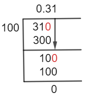 31/100 Long Division Method