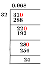 31/32 Long Division Method