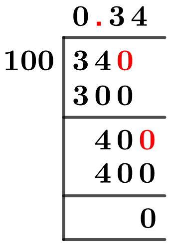 34/100 Long Division Method