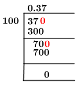 37/100 Long Division Method