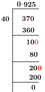 37/40 Long Division Method