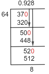37/64 Long Division Method