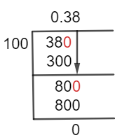 38/100 Long Division Method