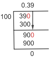 39/100 Long Division Method