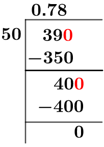 39/50 Long Division Method