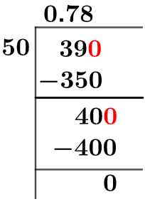 39/50 Long Division Method 39/50 Long Division Method