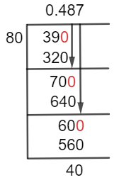 39/80 Long Division Method