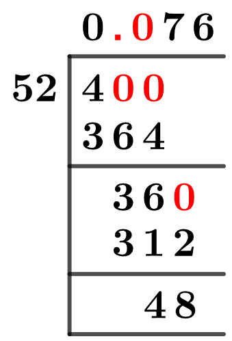 4/52 Long Division Method