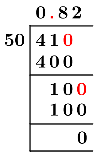 41/50 Long Division Method