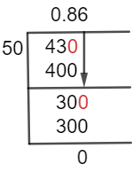 43/50 Long Division Method