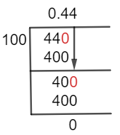 44/100 Long Division Method