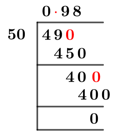 49/50 Long Division Method