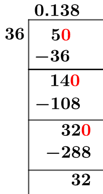 5/36 Long Division Method