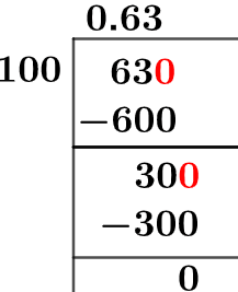63/100 Long Division Method 63/100 Long Division Method