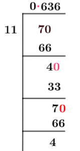 7 11 as decimal