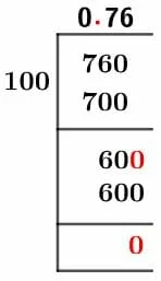 76/100 Long Division Method