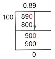 89/100 Long Division Method