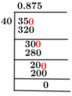 35/40 Long Division Method