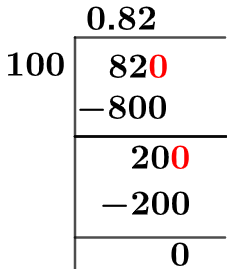 82/100 Long Division Method